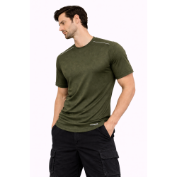 Whitedot FlexFit Round Neck Regular Dry Fit Gym Sports T-Shirt - Military Green Whitedot FlexFit Round Neck Regular Dry Fit Gym Sports T-Shirt - Military Green