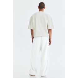 Whitedot Summer Loose fit Polyester Track Pants - White Whitedot Summer Loose fit Polyester Track Pants - White
