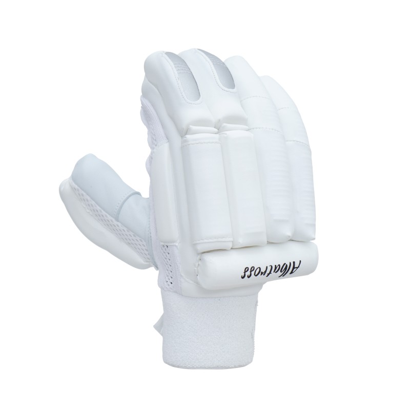 Whitedot Albatross Players Cricket Batting Gloves - White Whitedot Albatross Players Cricket Batting Gloves - White