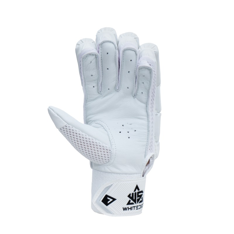 Whitedot Capital White Cricket Batting Gloves