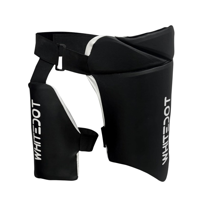 Whitedot Dot 3.1 Levlorn Cricket Combo Thigh Guard Black and White Whitedot Dot 3.1 Levlorn Cricket Combo Thigh Guard Black and White