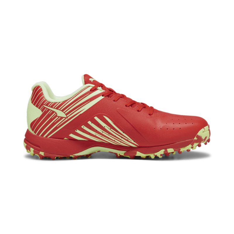 Puma 22 FH Rubber Unisex Cricket Shoes - PUMA Red-Speed Green Puma 22 FH Rubber Unisex Cricket Shoes - PUMA Red-Speed Green