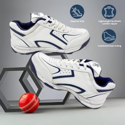 Whitedot Winged Cricket Shoes White Whitedot Winged Cricket Shoes White