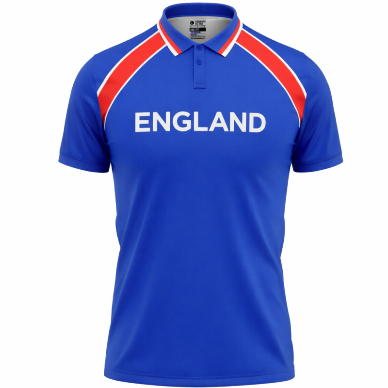 England Blue ODI World Cup 1999 Half Sleeves Cricket Fan Jersey - 100% Dryfit Polyester England Blue ODI World Cup 1999 Half Sleeves Cricket Fan Jersey - 100% Dryfit Polyester