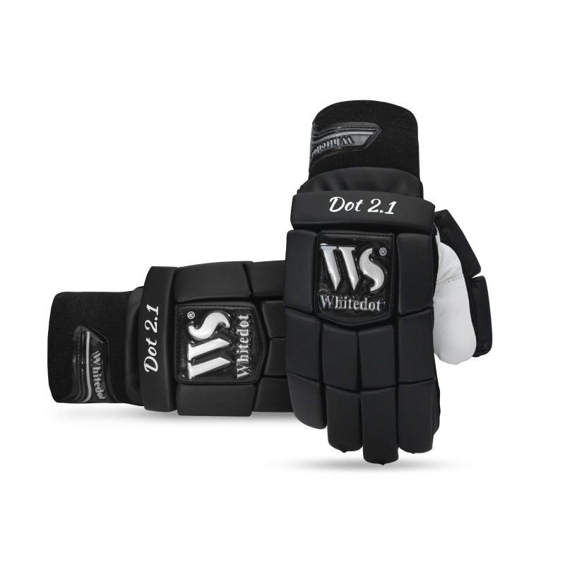 Whitedot Aegis Black Cricket Batting Gloves Whitedot Aegis Black Cricket Batting Gloves